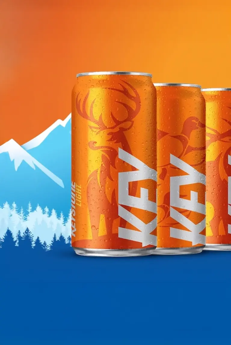 An illustration of the Keystone beer cans with 