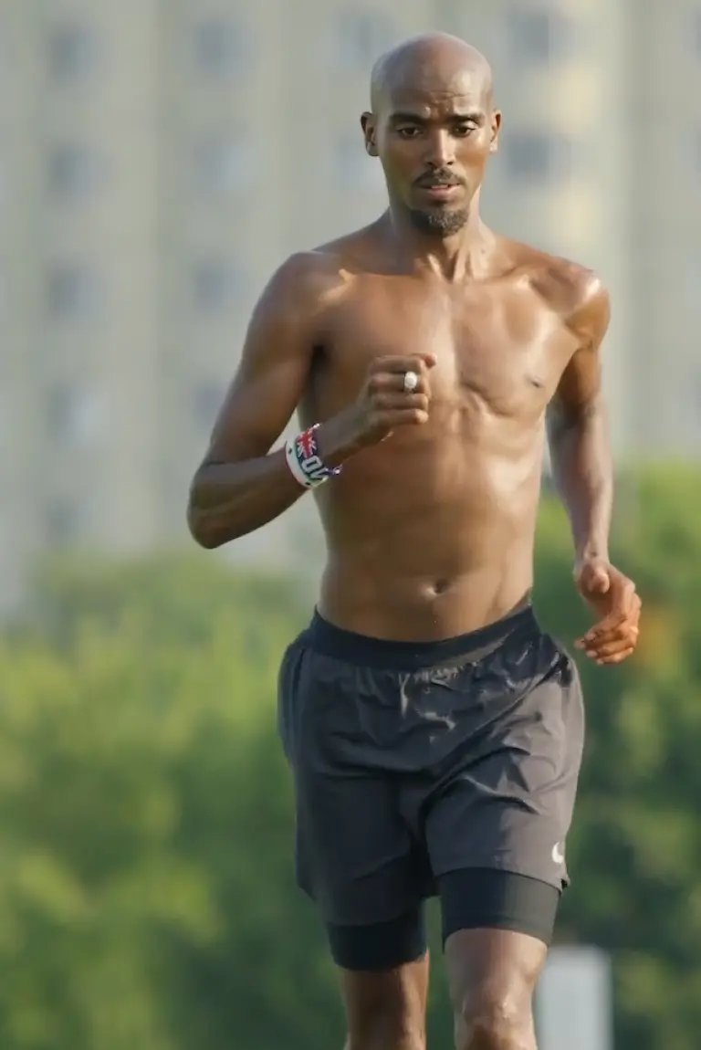 Sir Mo Farah running in Chicago